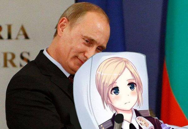 kaname madoka, natalia poklonskaya, and vladimir putin (mahou shoujo madoka magica and 1 more) drawn by itachi_kanade