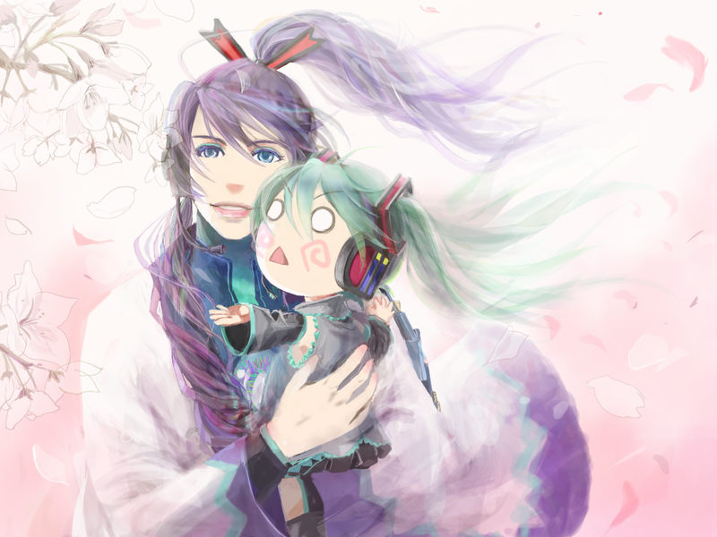 hatsune miku, kamui gakupo, and hachune miku (vocaloid) drawn by gomoku