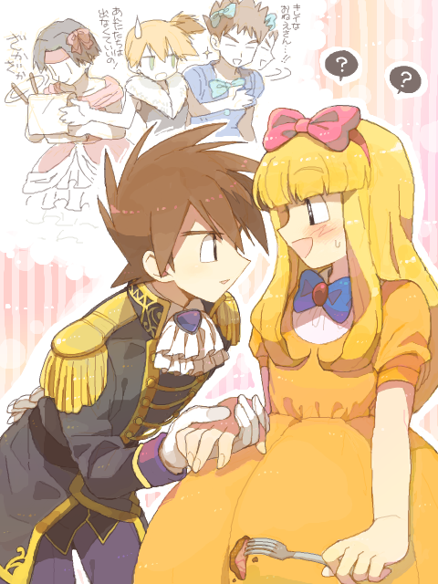 ash ketchum, misty, brock, gary oak, ashley, and 1 more (pokemon) drawn by shimamoto_(tegaki)