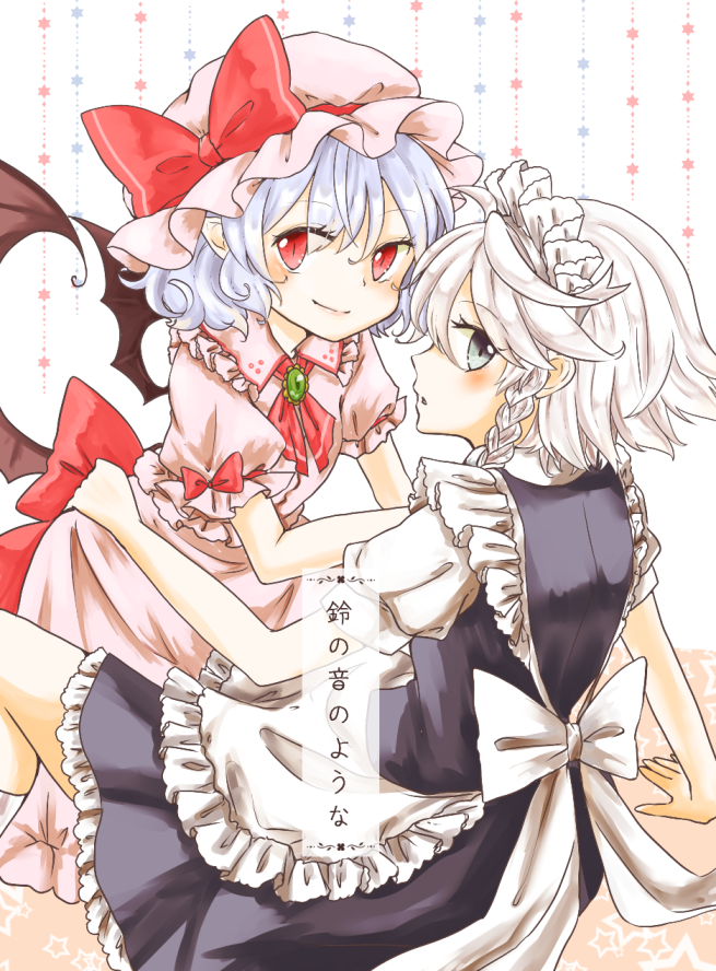 remilia scarlet and izayoi sakuya (touhou) drawn by maru_usagi
