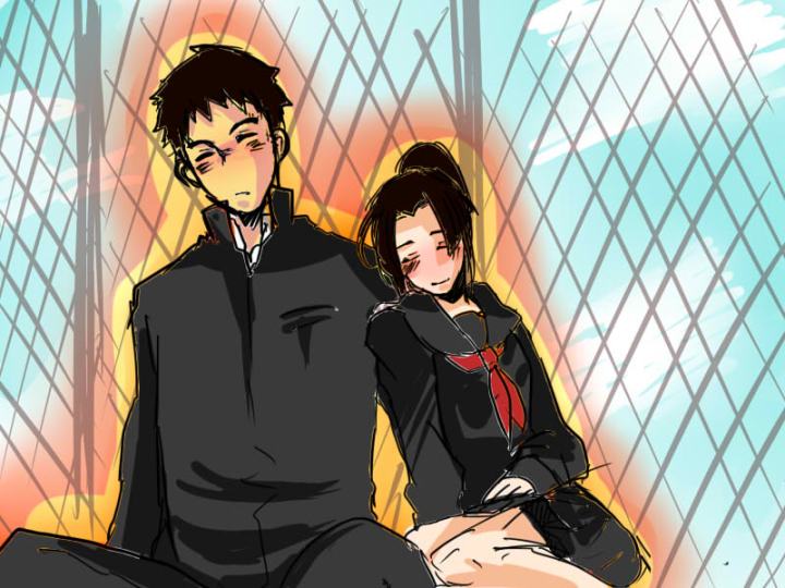 kasuga ren and ijiri matabee yoshitoshi (crayon shin-chan and 1 more) drawn by 1nagaosa