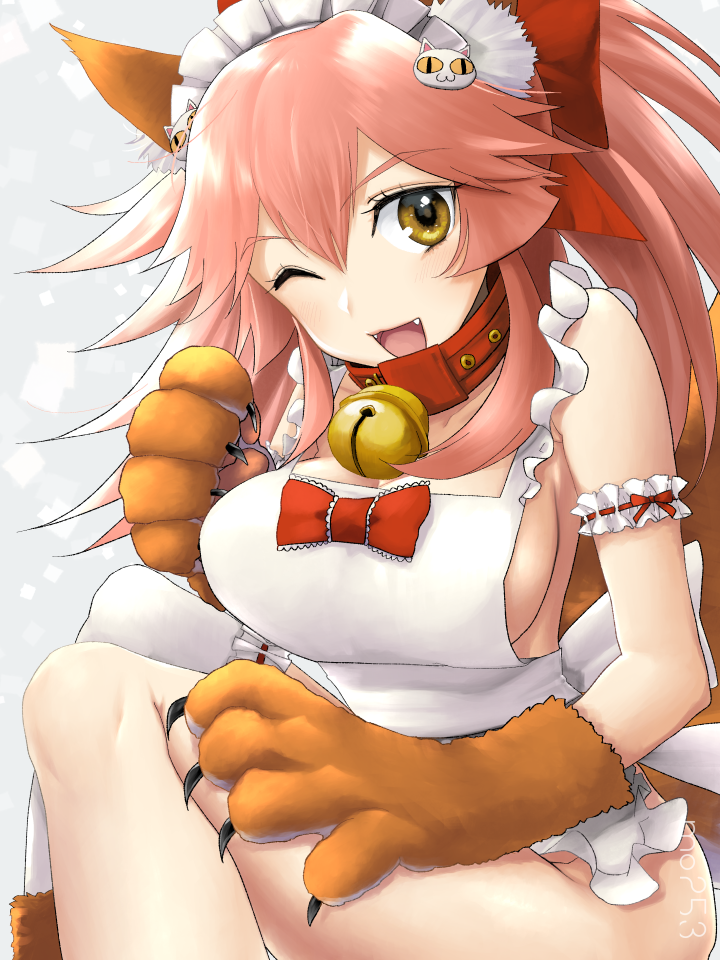 tamamo and tamamo cat (fate and 1 more) drawn by mo253