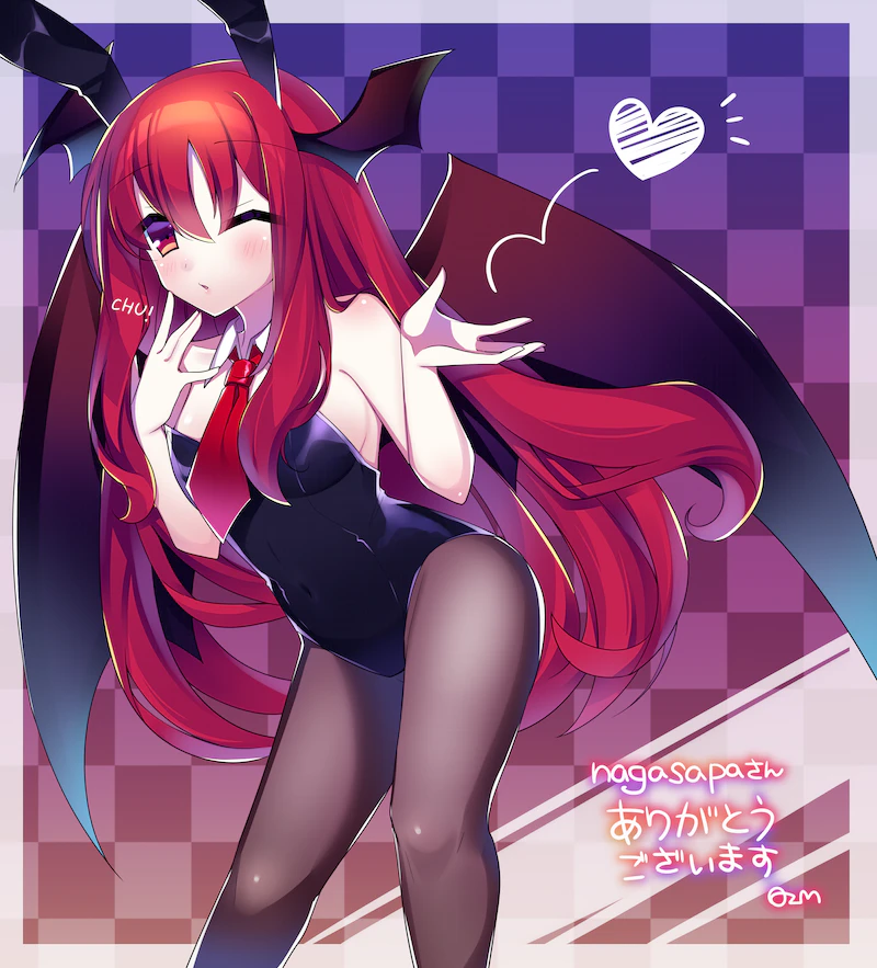 koakuma (touhou) drawn by kujou_mikuru