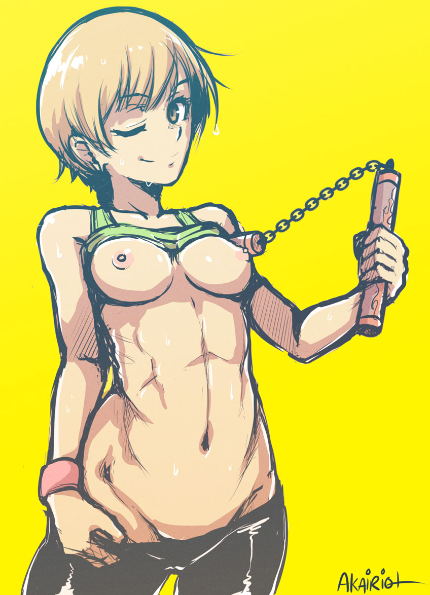 satonaka chie (persona and 1 more) drawn by akairiot
