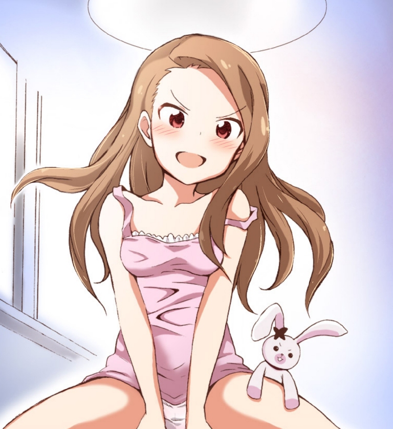 minase iori and usa-chan (idolmaster) drawn by no.gomesu