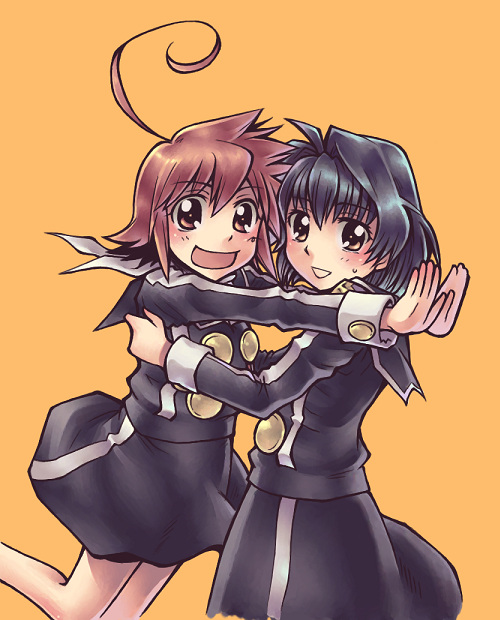kurogane hayate and takami sou (hayate x blade) drawn by yu_(uza)