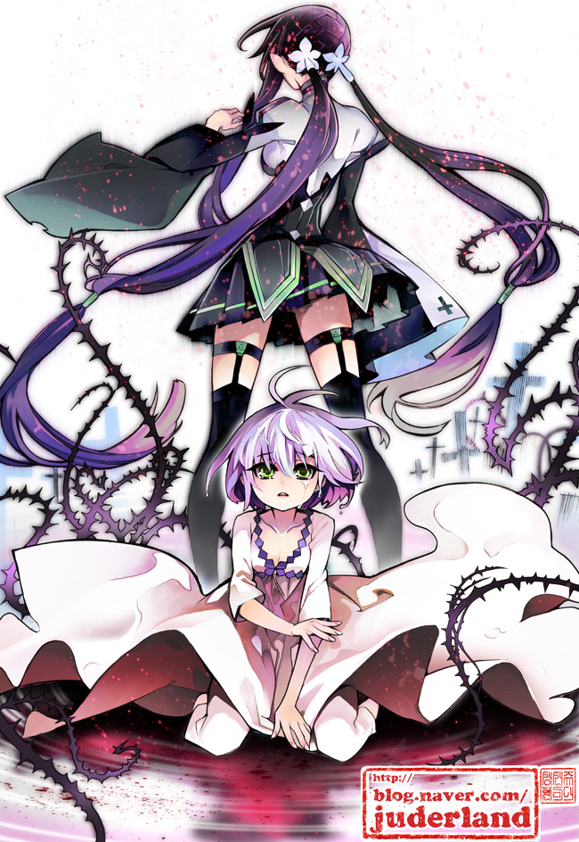 siana and serin demon (cavalier of the abyss) drawn by juder