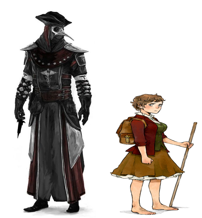 bilbo baggins and malfatto (assassin's creed and 1 more) drawn by donutdingo and lanimalu