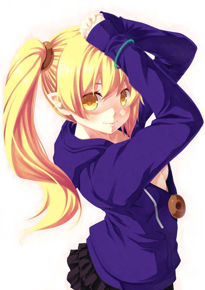oshino shinobu and kiss-shot acerola-orion heart-under-blade (monogatari and 1 more) drawn by kouji_(campus_life)