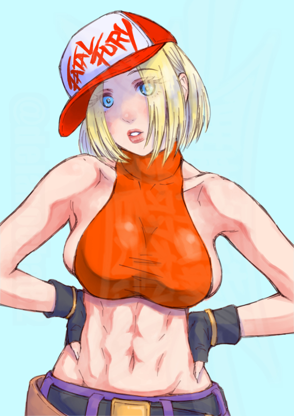 blue mary (the king of fighters and 2 more) drawn by delarocha82