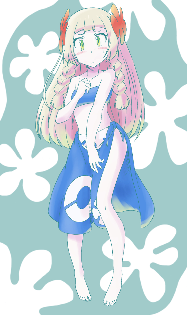 lillie and phoebe (pokemon and 3 more) drawn by nomura_(buroriidesu)
