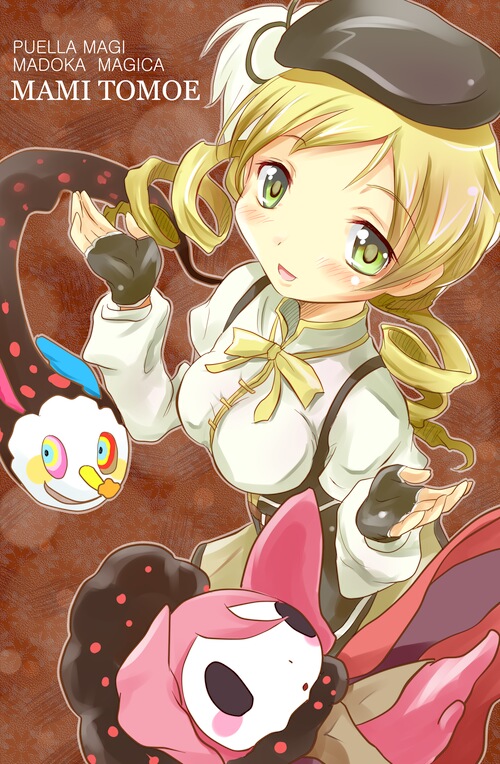 tomoe mami and charlotte (mahou shoujo madoka magica) drawn by akudama_geku