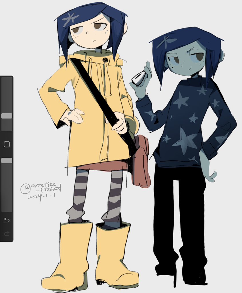 coraline jones (coraline) drawn by arrcticc_fish