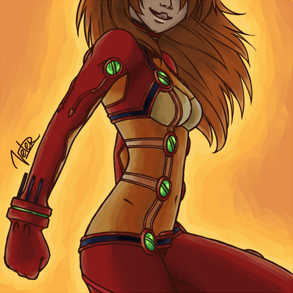 souryuu asuka langley (neon genesis evangelion and 1 more) drawn by veter-vetrennij