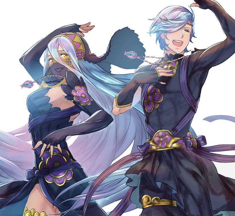 azura and shigure (fire emblem and 2 more) drawn by krazehkai