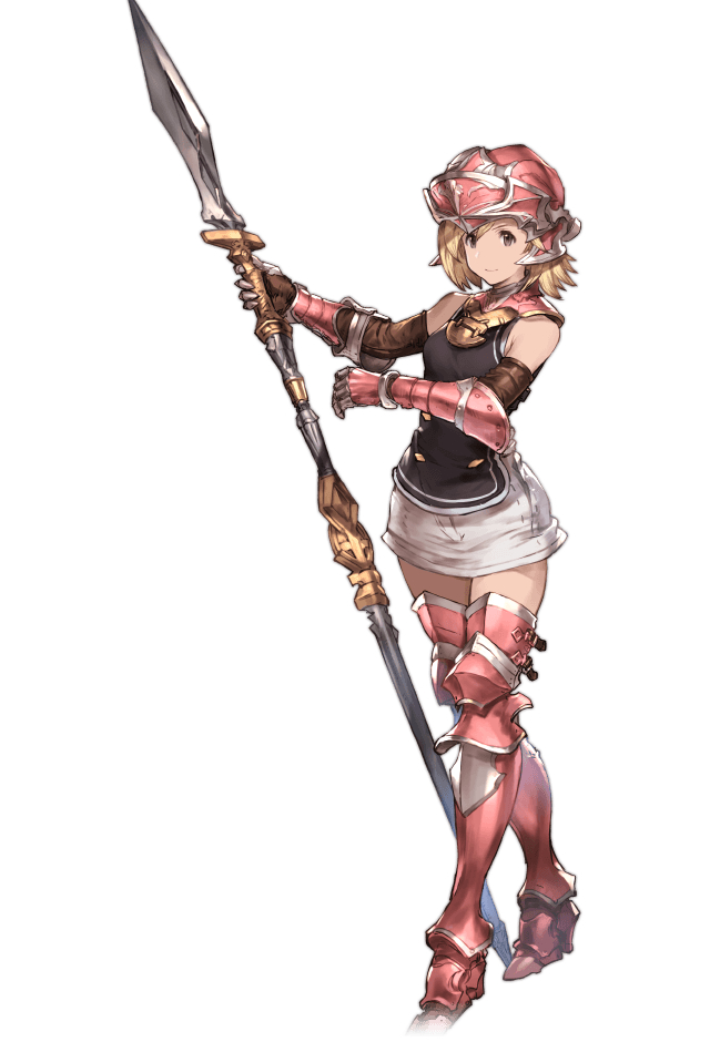 djeeta and lancer (granblue fantasy) drawn by minaba_hideo
