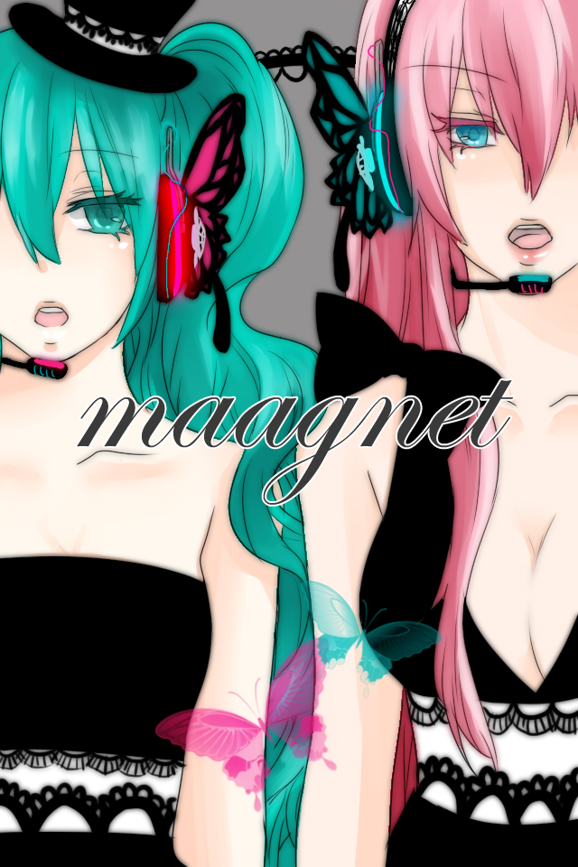 hatsune miku and megurine luka (vocaloid and 1 more) drawn by shiho_(sihodani)