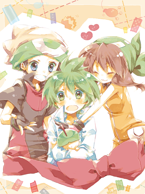 may, brendan, ralts, and wally (pokemon and 2 more) drawn by amamiya_kabosu