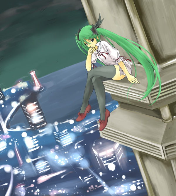 hatsune miku (vocaloid and 1 more) drawn by kurosarena