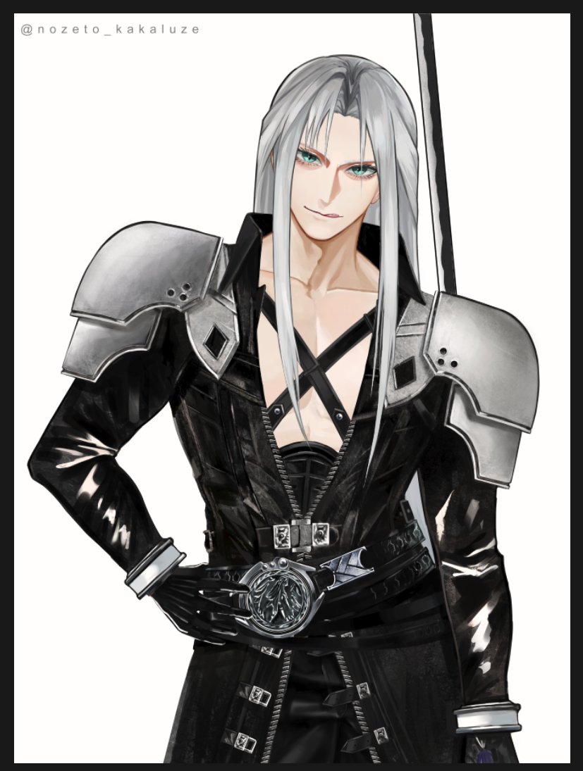 sephiroth (final fantasy and 2 more) drawn by nozeto_kakaluze