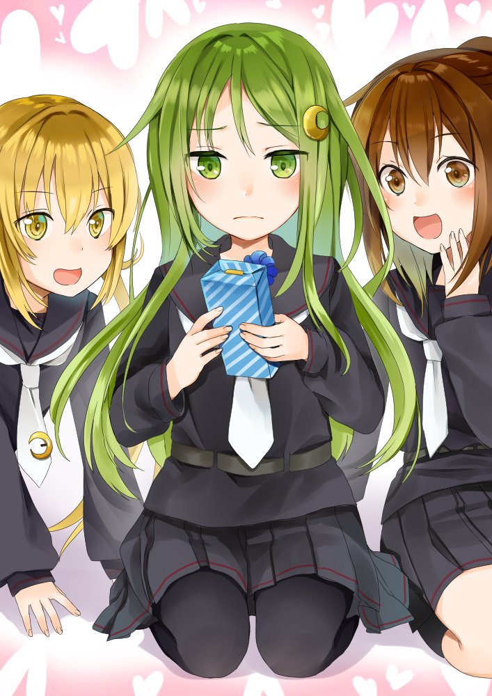 satsuki, nagatsuki, and fumizuki (kantai collection) drawn by yunamaro