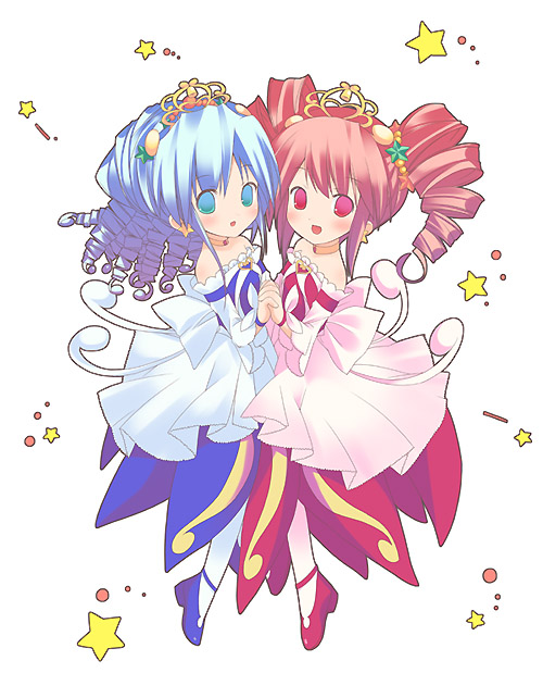fine and rein (fushigiboshi no futago hime and 1 more) drawn by mizuki_makoto