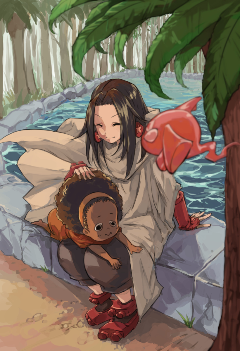asakura hao and opacho (shaman king) drawn by ico6