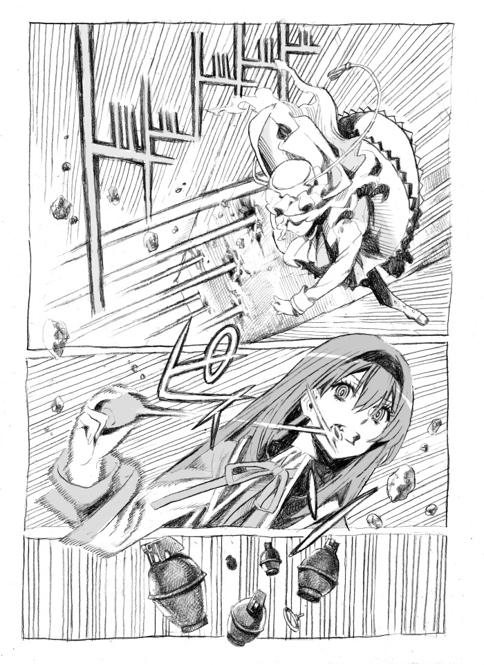 akemi homura and mikuni oriko (mahou shoujo madoka magica and 1 more) drawn by nobita_(makoto7060355)