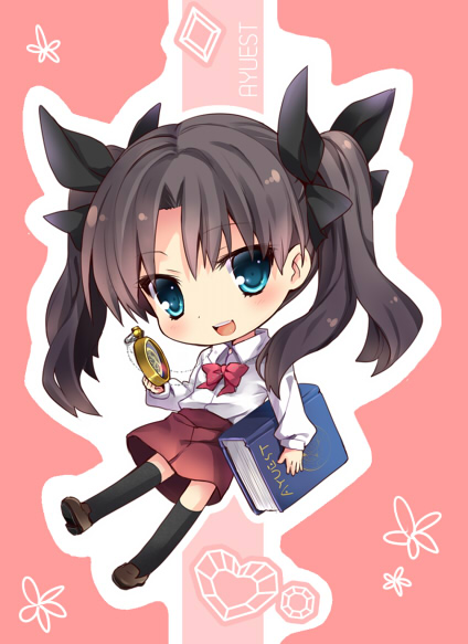 tohsaka rin (fate and 2 more) drawn by bankoku_ayuya