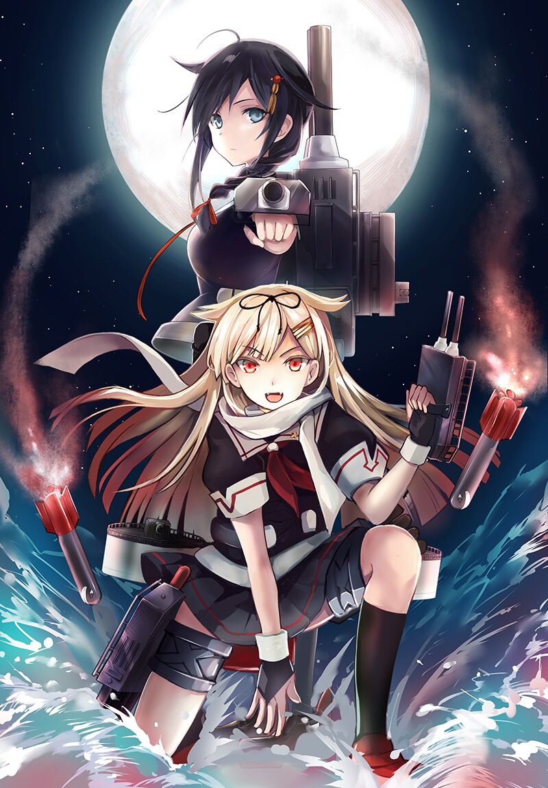 shigure, yuudachi, shigure kai ni, and yuudachi kai ni (kantai collection) drawn by mitsu_(tendou_itsuki)