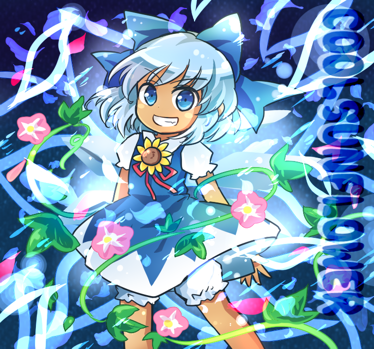 cirno and tanned cirno (touhou and 1 more) drawn by pote_(ptkan)