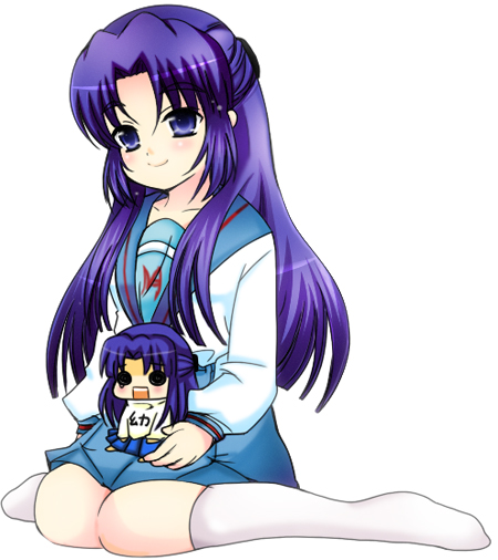 asakura ryoko and achakura (suzumiya haruhi no yuuutsu and 1 more) drawn by pokurouta