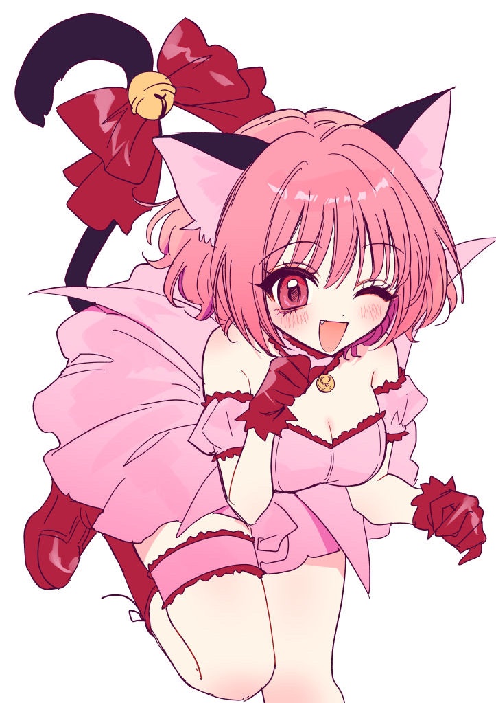 momomiya ichigo and mew ichigo (tokyo mew mew) drawn by akiyama_enma