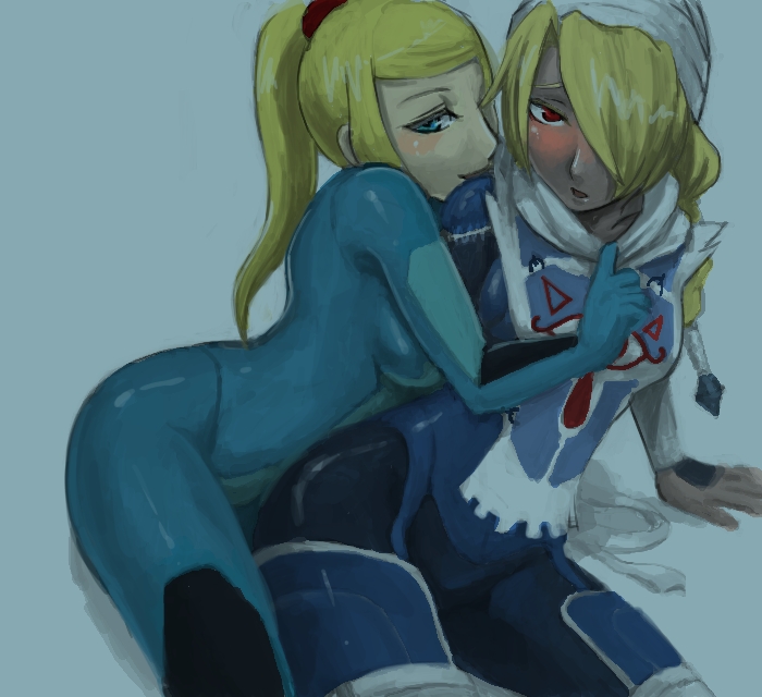 samus aran and sheik (the legend of zelda and 4 more) drawn by goma_tonbi
