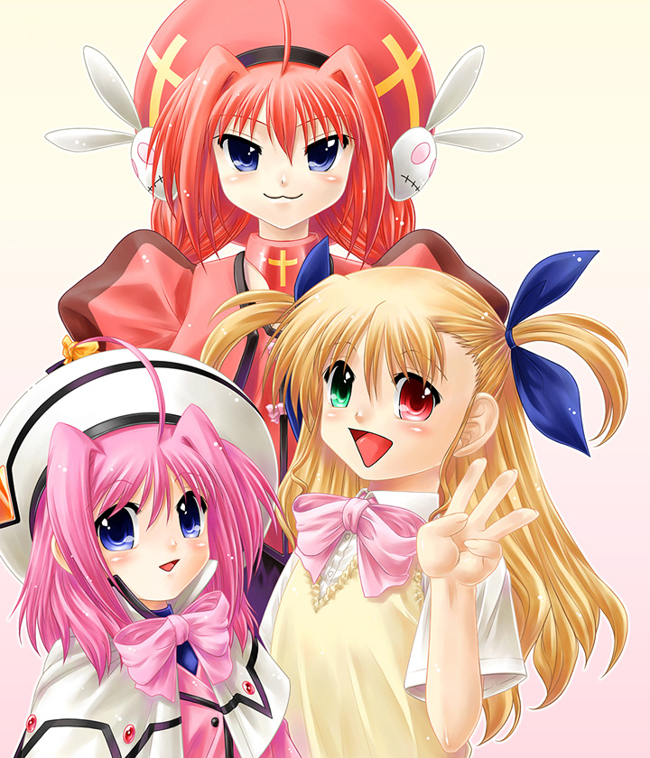 vita, vivio, and caro ru lushe (lyrical nanoha and 1 more) drawn by ayato