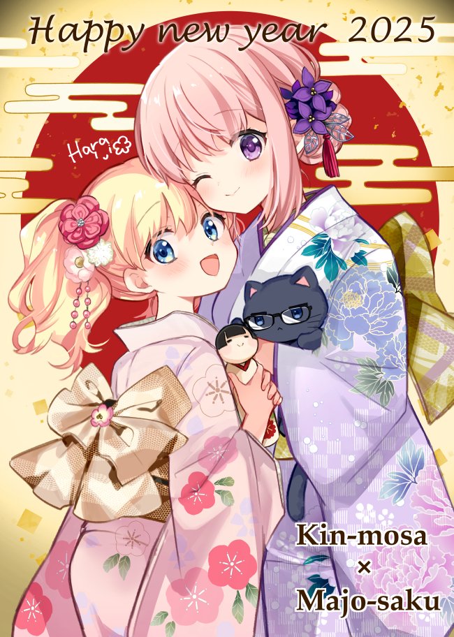 alice cartelet and minato shima (kin-iro mosaic and 1 more) drawn by hara_yui