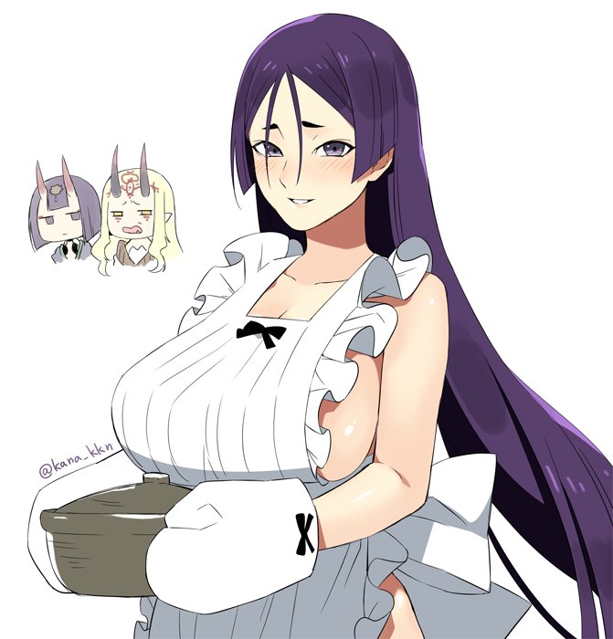 shuten douji, minamoto no raikou, and ibaraki douji (fate and 1 more) drawn by kaidou_j1