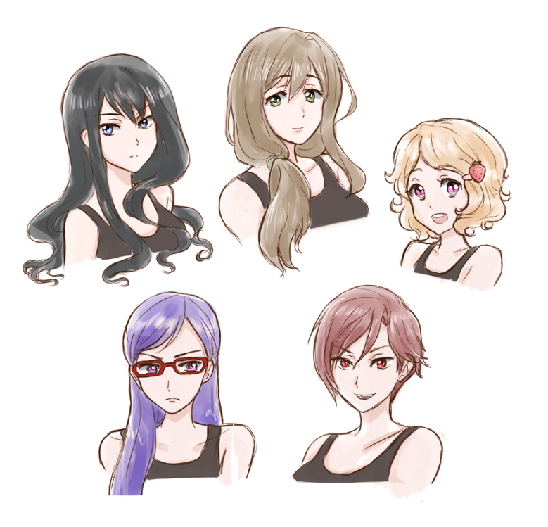 tachibana makoto, nanase haruka, matsuoka rin, hazuki nagisa, and ryuugazaki rei (free!) drawn by bionictree