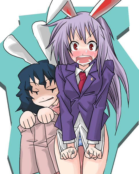 reisen udongein inaba and inaba tewi (touhou) drawn by gengorou