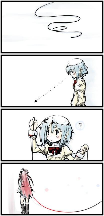 miki sayaka and sakura kyoko (mahou shoujo madoka magica) drawn by az:u
