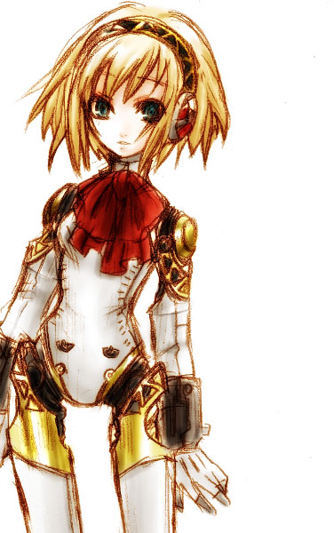 aigis (persona and 1 more) drawn by mukashi