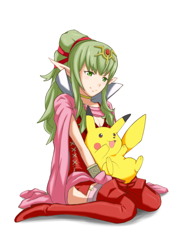 pikachu, tiki, and ootani ikue (pokemon and 4 more) drawn by oniyan
