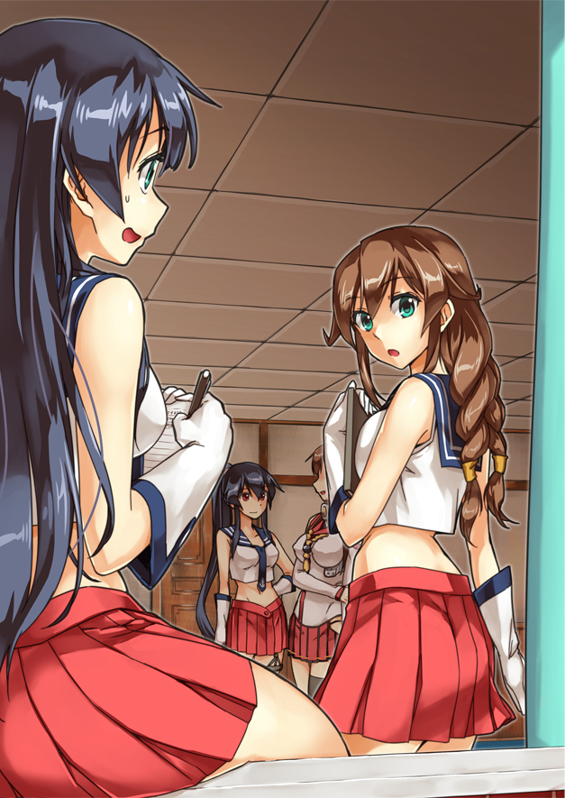 yamato, yahagi, noshiro, and agano (kantai collection) drawn by abo_(hechouchou)