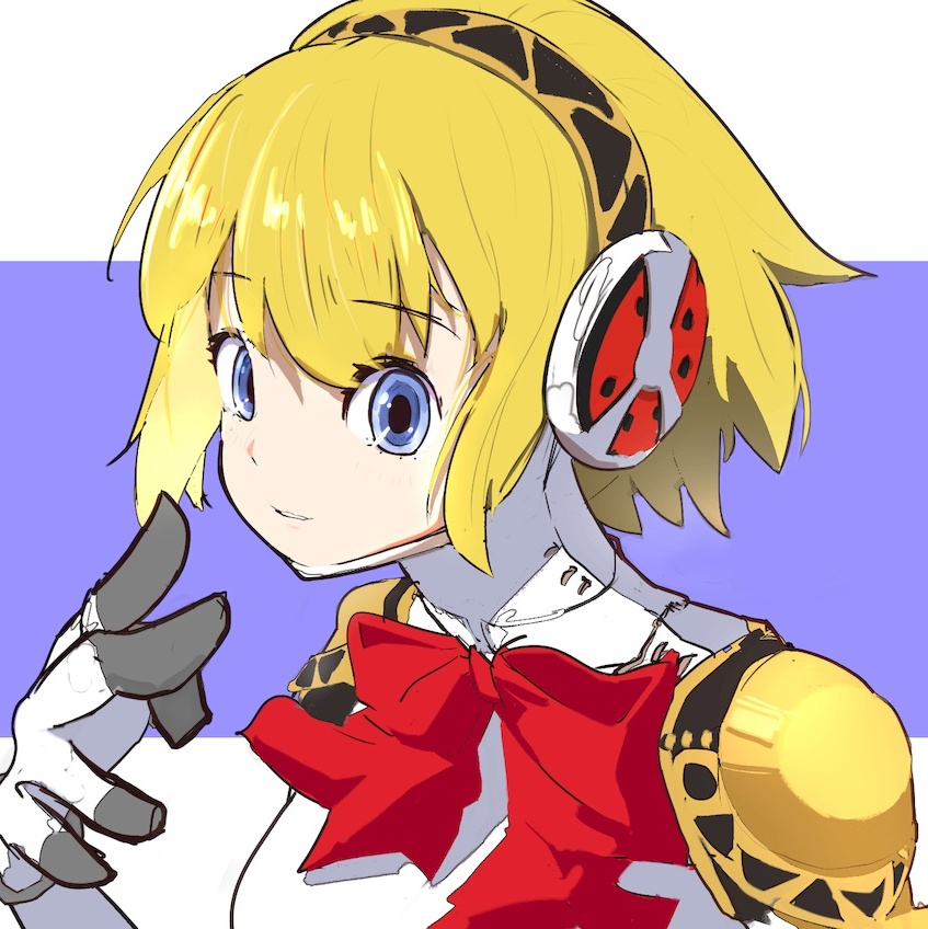 aigis (persona and 1 more) drawn by lineni