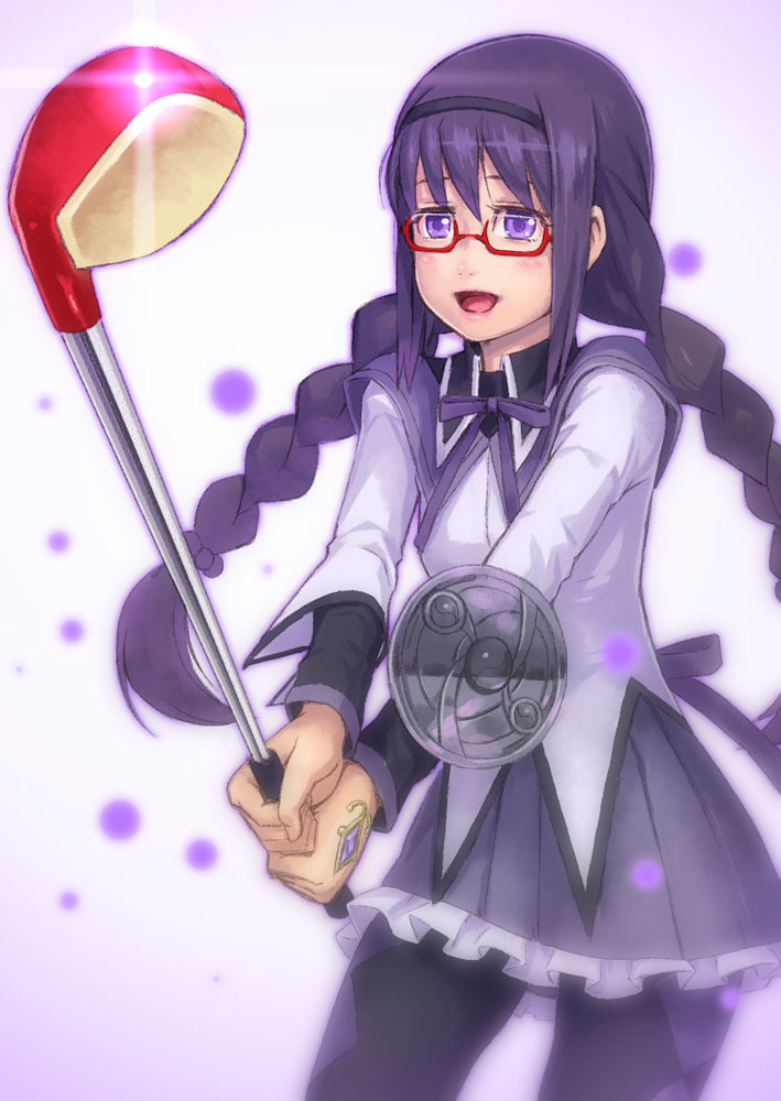 akemi homura (mahou shoujo madoka magica) drawn by yuuji_(and)