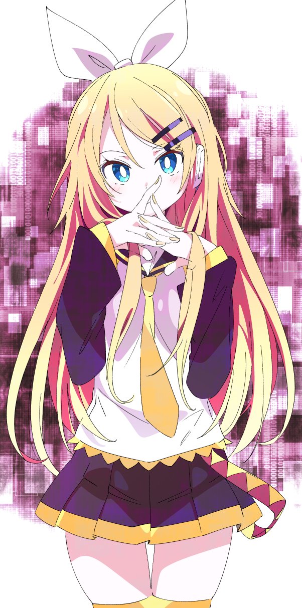 kagamine rin (vocaloid and 2 more) drawn by ixy