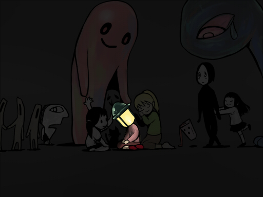madotsuki, poniko, monoko, uboa, monoe, and 4 more (yume nikki) drawn by ooba