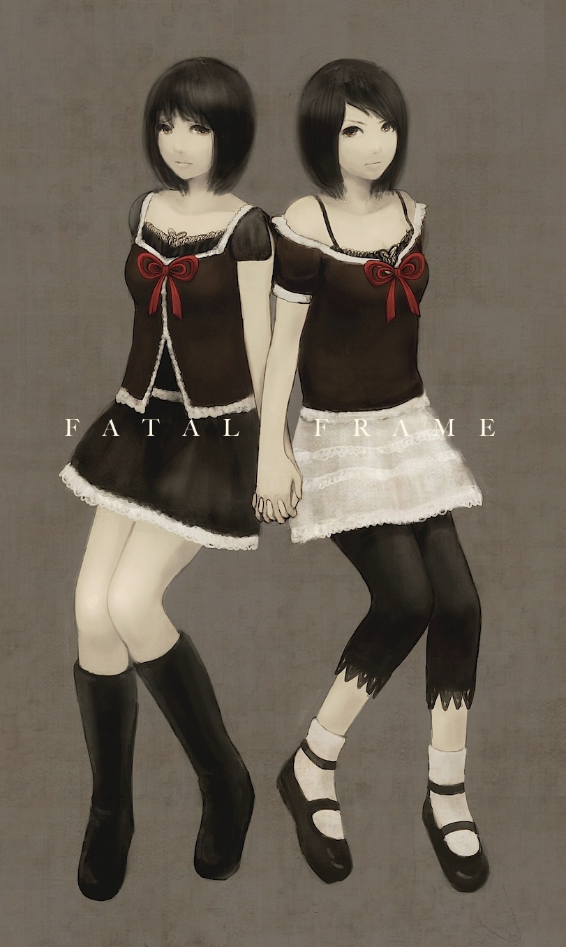 amakura mio and amakura mayu (fatal frame and 1 more) drawn by sasa_asako