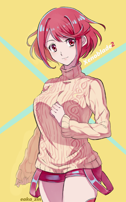 pyra (xenoblade chronicles and 1 more) drawn by zin_(mame_denkyu)