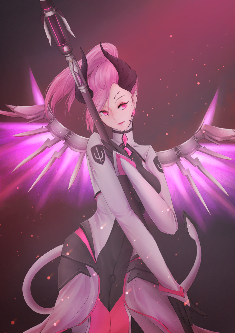 mercy and imp mercy (overwatch and 1 more) drawn by muti